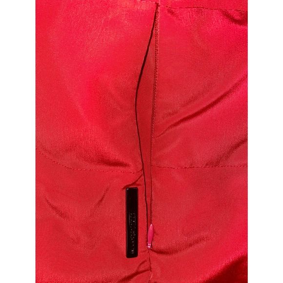 Women’s Liz Claiborne Red Feather & Down Jacket Size  L - Picture 10 of 12